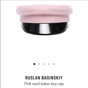 Ruslan Baginskiy pink wool baker boy hat